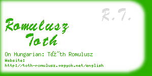 romulusz toth business card